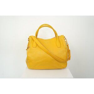 Prada Vitello Daino Tote Bag Hobo 2 Way Yellow